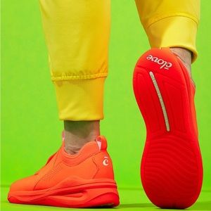 Clove Limited Edition Fiery Coral Neon Orange Nurse Shoes Nursing Sneakers